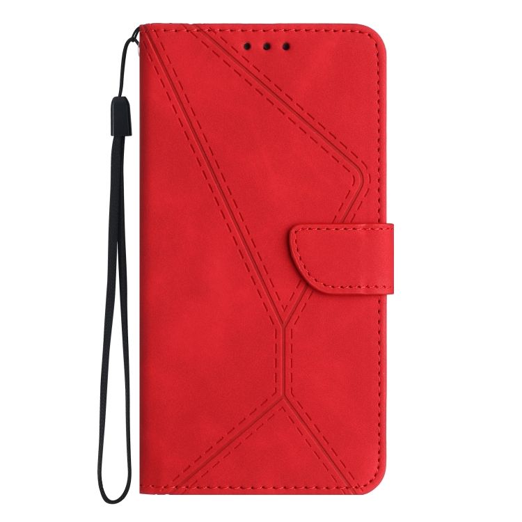 Peňaženkové puzdro Embossing Pattern Stitchy case červené – Realme C67 4G