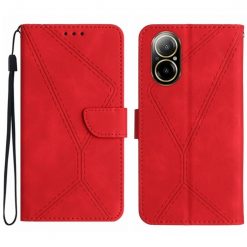 Peňaženkové puzdro Embossing Pattern Stitchy case červené – Realme C67 4G | Lacné Kryty Lacné Kryty | Peňaženkové puzdro Embossing Pattern Stitchy case červené – Realme C67 4G | Lacné Kryty