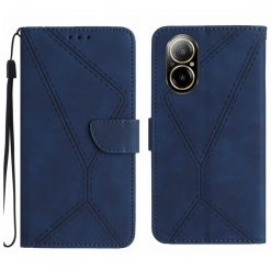 Lacné Kryty | Peňaženkové puzdro Embossing Pattern Stitchy case modré – Realme C67 4G | Lacné Kryty