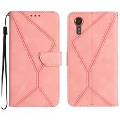 Lacné Kryty | Peňaženkové puzdro Embossing Pattern Stitchy case ružové – Samsung Galaxy Xcover 7 | Lacné Kryty