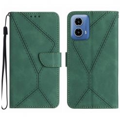 Peňaženkové puzdro Embossing Pattern Stitchy case zelené – Motorola Moto G34 5G | Lacné Kryty Lacné Kryty | Peňaženkové puzdro Embossing Pattern Stitchy case zelené – Motorola Moto G34 5G | Lacné Kryty
