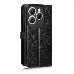 Lacné Kryty | Peňaženkové puzdro Honeycomb Dot Texture Case čierne – Infinix Hot 40 Pro | Lacné Kryty