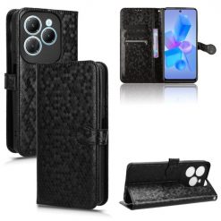 Lacné Kryty | Peňaženkové puzdro Honeycomb Dot Texture Case čierne – Infinix Hot 40 Pro | Lacné Kryty