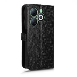 Lacné Kryty | Peňaženkové puzdro Honeycomb Dot Texture Case čierne – Infinix Smart 8 | Lacné Kryty