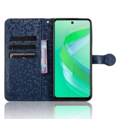 Peňaženkové puzdro Honeycomb Dot Texture Case modré – Infinix Smart 8 | Lacné Kryty Lacné Kryty | Peňaženkové puzdro Honeycomb Dot Texture Case modré – Infinix Smart 8 | Lacné Kryty