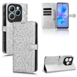 Peňaženkové puzdro Honeycomb Dot Texture Case strieborné – Infinix Hot 40 Pro | Lacné Kryty Lacné Kryty | Peňaženkové puzdro Honeycomb Dot Texture Case strieborné – Infinix Hot 40 Pro | Lacné Kryty