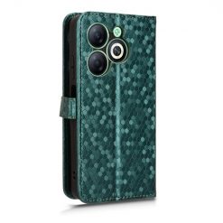 Lacné Kryty | Peňaženkové puzdro Honeycomb Dot Texture Case zelené – Infinix Smart 8 | Lacné Kryty