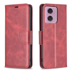 Lacné Kryty | Peňaženkové puzdro Retro Lambskin červené – Motorola Moto G04 / G24 | Lacné Kryty