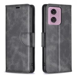 Peňaženkové puzdro Retro Lambskin čierne – Motorola Moto G04 / G24 | Lacné Kryty Lacné Kryty | Peňaženkové puzdro Retro Lambskin čierne – Motorola Moto G04 / G24 | Lacné Kryty