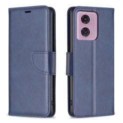 Lacné Kryty | Peňaženkové puzdro Retro Lambskin modré – Motorola Moto G04 / G24 | Lacné Kryty