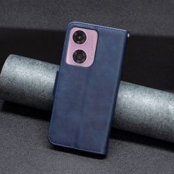 Lacné Kryty | Peňaženkové puzdro Retro Lambskin modré – Motorola Moto G04 / G24 | Lacné Kryty
