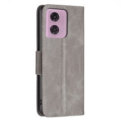 Peňaženkové puzdro Retro Lambskin sivé – Motorola Moto G04 / G24 | Lacné Kryty Lacné Kryty | Peňaženkové puzdro Retro Lambskin sivé – Motorola Moto G04 / G24 | Lacné Kryty