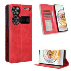 Lacné Kryty | Peňaženkové puzdro Retro Leather červené – Nubia Z60 Ultra | Lacné Kryty