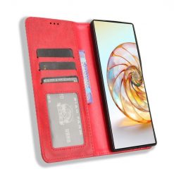 Lacné Kryty | Peňaženkové puzdro Retro Leather červené – Nubia Z60 Ultra | Lacné Kryty