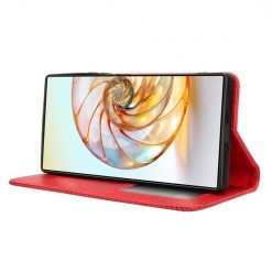 Lacné Kryty | Peňaženkové puzdro Retro Leather červené – Nubia Z60 Ultra | Lacné Kryty