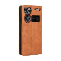 Lacné Kryty | Peňaženkové puzdro Retro Leather hnedé – Nubia Z60 Ultra | Lacné Kryty