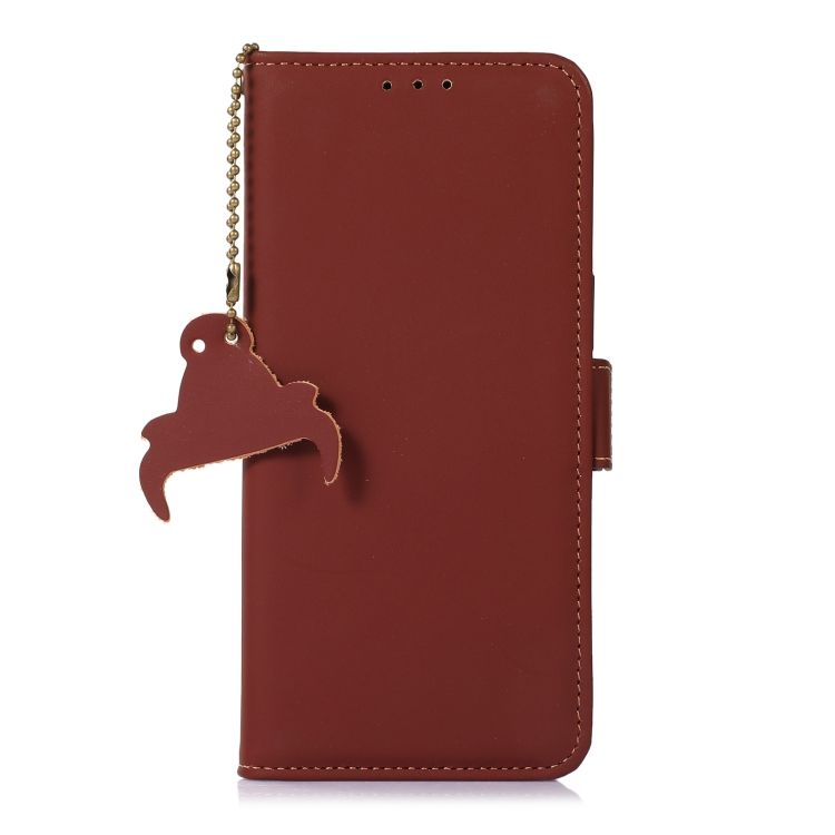 Peňaženkové puzdro RFID Leather case hnedé – Xiaomi 14