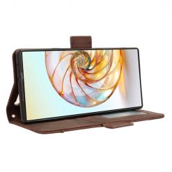 Peňaženkové puzdro Slots case hnedé – Nubia Z60 Ultra | Lacné Kryty Lacné Kryty | Peňaženkové puzdro Slots case hnedé – Nubia Z60 Ultra | Lacné Kryty
