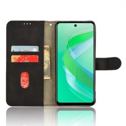 Lacné Kryty | Peňaženkové puzdro Solid čierne – Infinix Smart 8 | Lacné Kryty