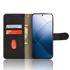 Lacné Kryty | Peňaženkové puzdro Solid čierne – Xiaomi 14 | Lacné Kryty