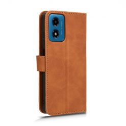 Peňaženkové puzdro Solid hnedé – Motorola Moto G04 / G24 | Lacné Kryty Lacné Kryty | Peňaženkové puzdro Solid hnedé – Motorola Moto G04 / G24 | Lacné Kryty