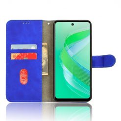 Lacné Kryty | Peňaženkové puzdro Solid modré – Infinix Smart 8 | Lacné Kryty