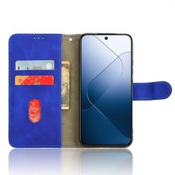 Lacné Kryty | Peňaženkové puzdro Solid modré – Xiaomi 14 | Lacné Kryty
