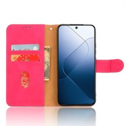Lacné Kryty | Peňaženkové puzdro Solid ružové – Xiaomi 14 | Lacné Kryty