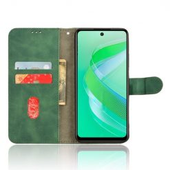 Lacné Kryty | Peňaženkové puzdro Solid zelené – Infinix Smart 8 | Lacné Kryty