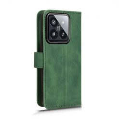 Lacné Kryty | Peňaženkové puzdro Solid zelené – Xiaomi 14 | Lacné Kryty