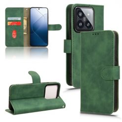 Lacné Kryty | Peňaženkové puzdro Solid zelené – Xiaomi 14 | Lacné Kryty
