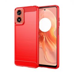 Lacné Kryty | Zadný kryt Carbon červený – Motorola Moto G04 / G24 | Lacné Kryty