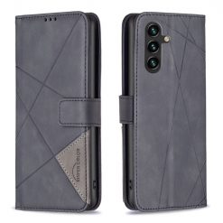 Knižkové puzdro Rhombus čierne – Samsung Galaxy A55 5G | Lacné Kryty Lacné Kryty | Knižkové puzdro Rhombus čierne – Samsung Galaxy A55 5G | Lacné Kryty