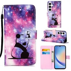 Lacné Kryty | Knižkové puzdro Trendy Cross case Baby panda – Samsung Galaxy A35 5G | Lacné Kryty