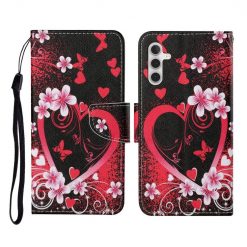 Knižkové puzdro Trendy Cross case Červené srdce – Samsung Galaxy A35 5G | Lacné Kryty Lacné Kryty | Knižkové puzdro Trendy Cross case Červené srdce – Samsung Galaxy A35 5G | Lacné Kryty