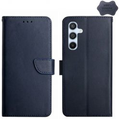 Lacné Kryty | Kožené puzdro Business leather case modré – Samsung Galaxy A55 5G | Lacné Kryty