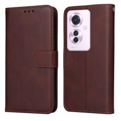 Lacné Kryty | Peňaženkové puzdro Classic Leather case hnedé – Oppo Reno 11 F 5G | Lacné Kryty