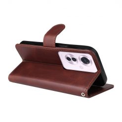 Lacné Kryty | Peňaženkové puzdro Classic Leather case hnedé – Oppo Reno 11 F 5G | Lacné Kryty