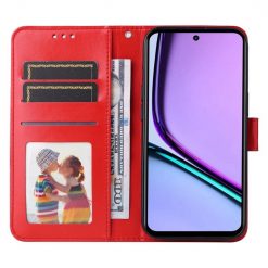 Lacné Kryty | Peňaženkové puzdro Embossing Pattern Slnečnica červené – Realme C67 4G | Lacné Kryty