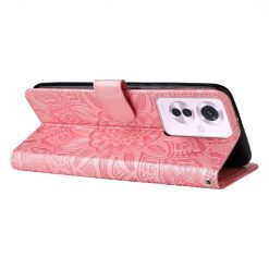 Lacné Kryty | Peňaženkové puzdro Embossing Pattern Slnečnica ružové – Oppo Reno 11 F 5G | Lacné Kryty