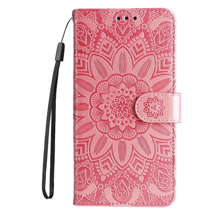 Peňaženkové puzdro Embossing Pattern Slnečnica ružové – Realme C67 4G