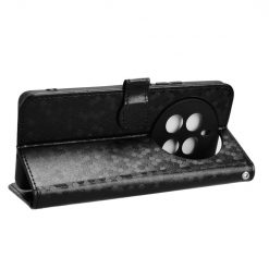 Lacné Kryty | Peňaženkové puzdro Honeycomb Dot Texture Case čierne – Realme 12 Pro 5G / 12 Pro+ | Lacné Kryty