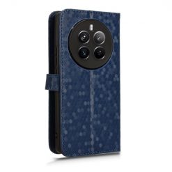 Lacné Kryty | Peňaženkové puzdro Honeycomb Dot Texture Case modré – Realme 12 Pro 5G / 12 Pro+ | Lacné Kryty