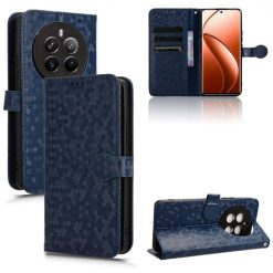 Lacné Kryty | Peňaženkové puzdro Honeycomb Dot Texture Case modré – Realme 12 Pro 5G / 12 Pro+ | Lacné Kryty