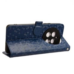 Lacné Kryty | Peňaženkové puzdro Honeycomb Dot Texture Case modré – Realme 12 Pro 5G / 12 Pro+ | Lacné Kryty