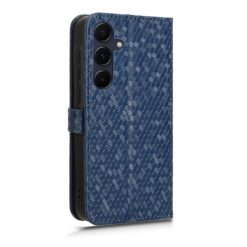 Lacné Kryty | Peňaženkové puzdro Honeycomb Dot Texture Case modré – Samsung Galaxy A55 5G | Lacné Kryty