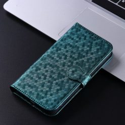 Lacné Kryty | Peňaženkové puzdro Honeycomb Dot Texture Case zelené – Samsung Galaxy A55 5G | Lacné Kryty
