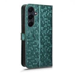 Lacné Kryty | Peňaženkové puzdro Honeycomb Dot Texture Case zelené – Samsung Galaxy A55 5G | Lacné Kryty