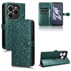 Peňaženkové puzdro Honeycomb Dot Texture Case zelené – Tecno Spark 20 Pro | Lacné Kryty Lacné Kryty | Peňaženkové puzdro Honeycomb Dot Texture Case zelené – Tecno Spark 20 Pro | Lacné Kryty
