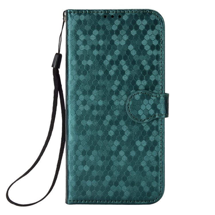 Peňaženkové puzdro Honeycomb Dot Texture Case zelené – Tecno Spark 20 Pro